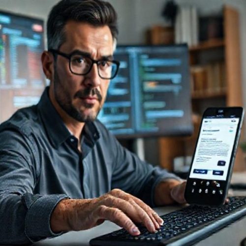 Profissional de segurança analisando evidências de pharming em múltiplos monitores.