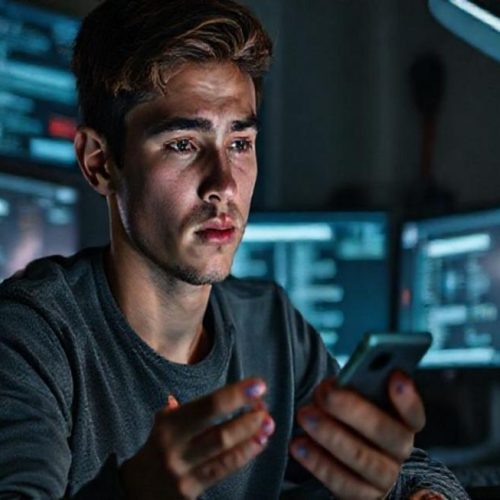 Imagem de capa representando a sobrecarga digital e a vulnerabilidade das provas online.