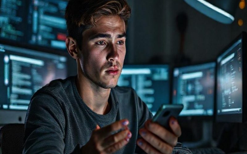 Imagem de capa representando a sobrecarga digital e a vulnerabilidade das provas online.