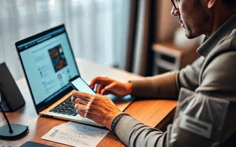 Consumidor preparado para comprar com segurança na Black Friday, mostrando verificação e preservação de evidências.